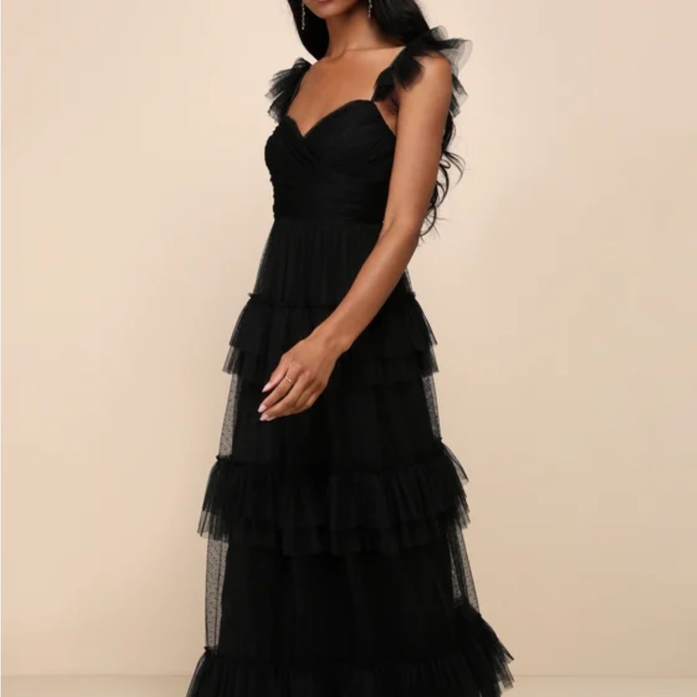 Swiss Dot Tiered Maxi Dress - Picture 4 of 6